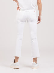 SEMICOUTURE - Jeans a trombetta denim bianco