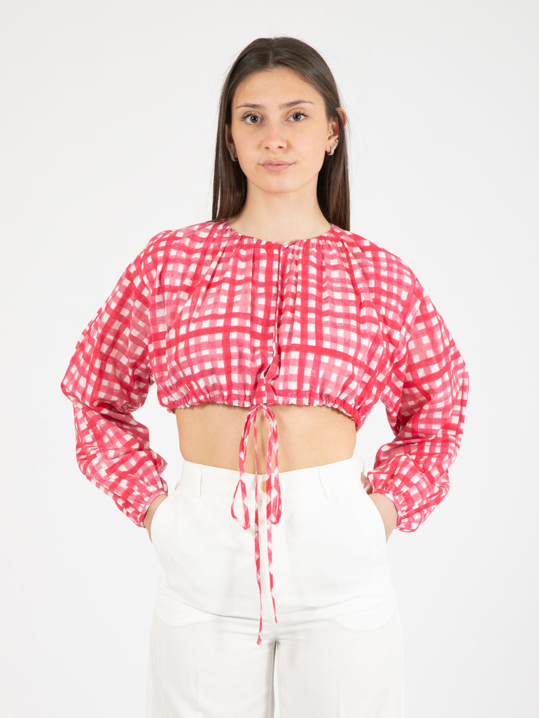 Blusa Noemi check bacca