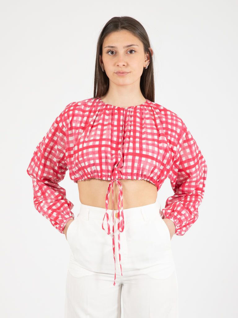 SEMICOUTURE - Blusa Noemi check bacca