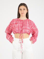 SEMICOUTURE - Blusa Noemi check bacca