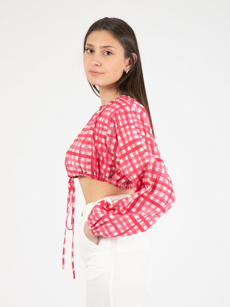 SEMICOUTURE - Blusa Noemi check bacca