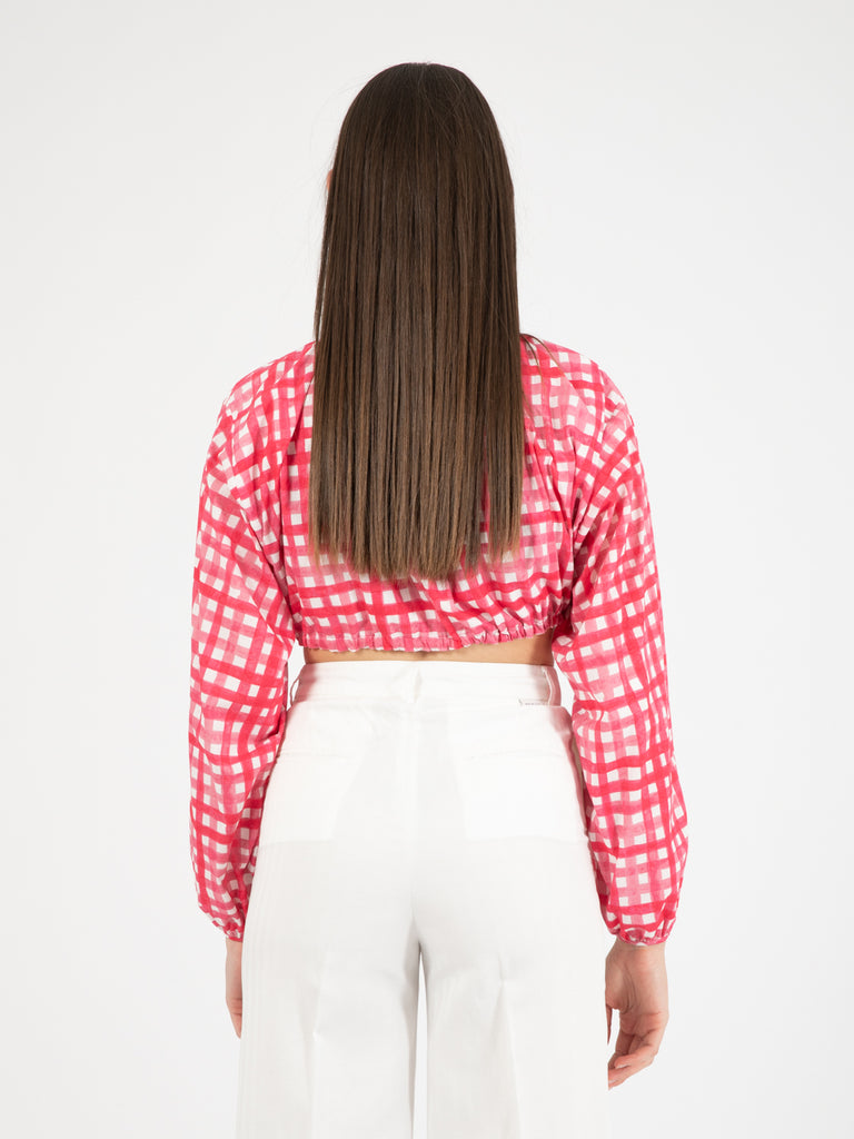 SEMICOUTURE - Blusa Noemi check bacca