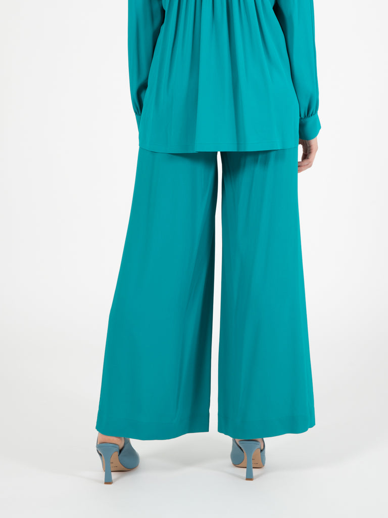 SEMICOUTURE - Pantaloni Athena oltremare