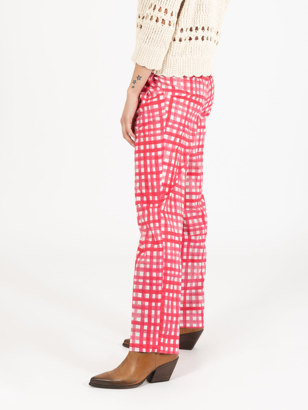 Lucie Check Berry Pants