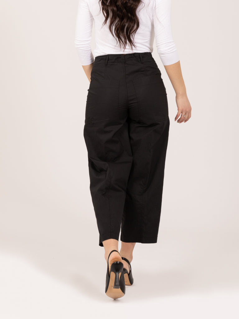 SEMICOUTURE - Pantaloni Ophelie neri con coulisse