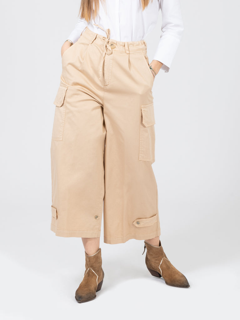 SEMICOUTURE - Pantaloni Rick cargo mother pearl