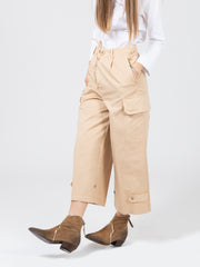 SEMICOUTURE - Pantaloni Rick cargo mother pearl