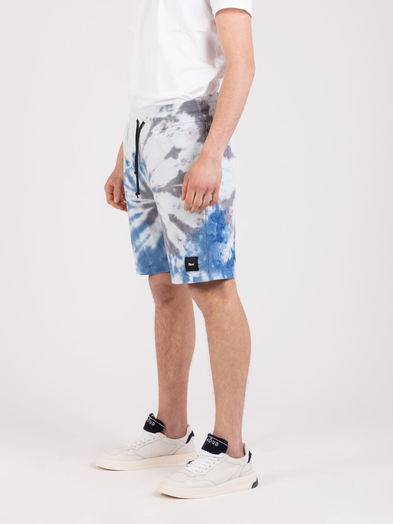 SHOESHINE - Bermuda tie-dye azzurro / blu