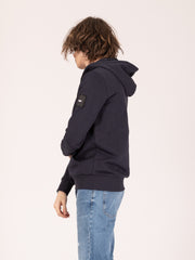 SHOESHINE - Felpa hoodie Zane blu navy con zip