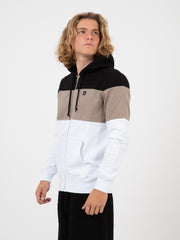 SHOESHINE - Hooded Sweatshirt white / black / taupe