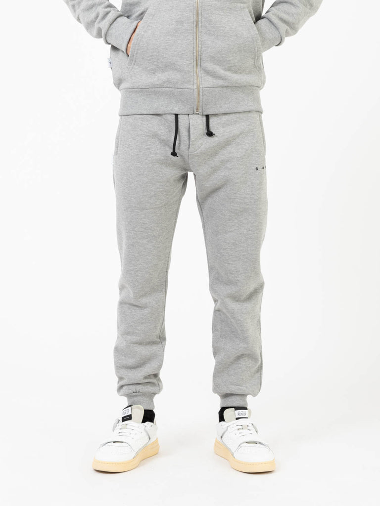 SHOESHINE - Joggers Phil heather tasche zip e logo gommato