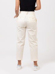 SOLOTRE - Pantaloni baggy in cotone naturale strutturato