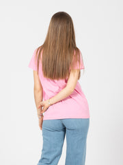 SOLOTRE - T-shirt basic girocollo rosa baby