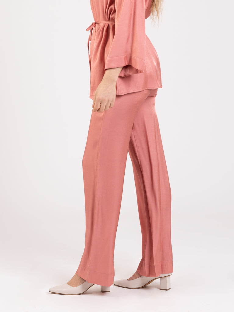 SOLOTRE - Pantaloni shine leggeri rosa