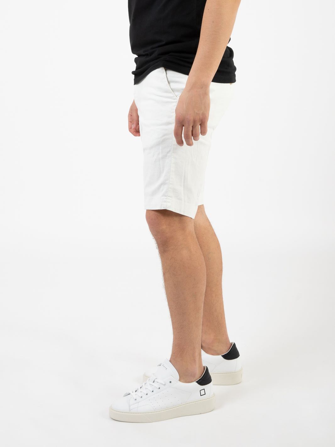 Cream linen blend Bermuda