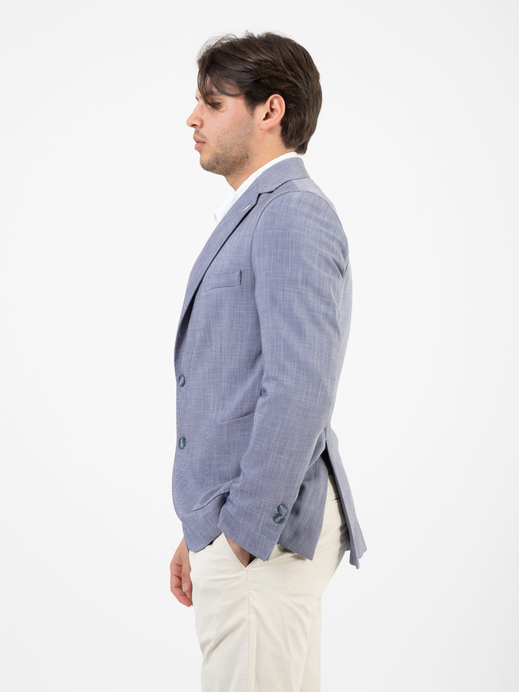 Blazer Mandorla misto rayon blu