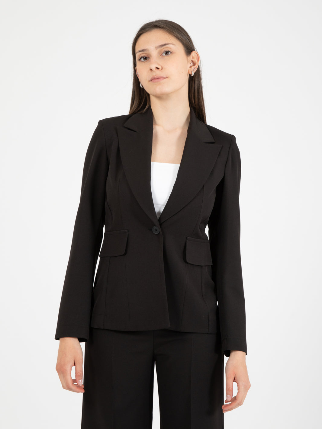 Blazer monopetto avvitato nero