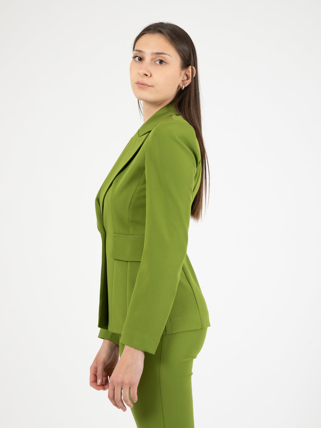 Blazer monopetto avvitato verde