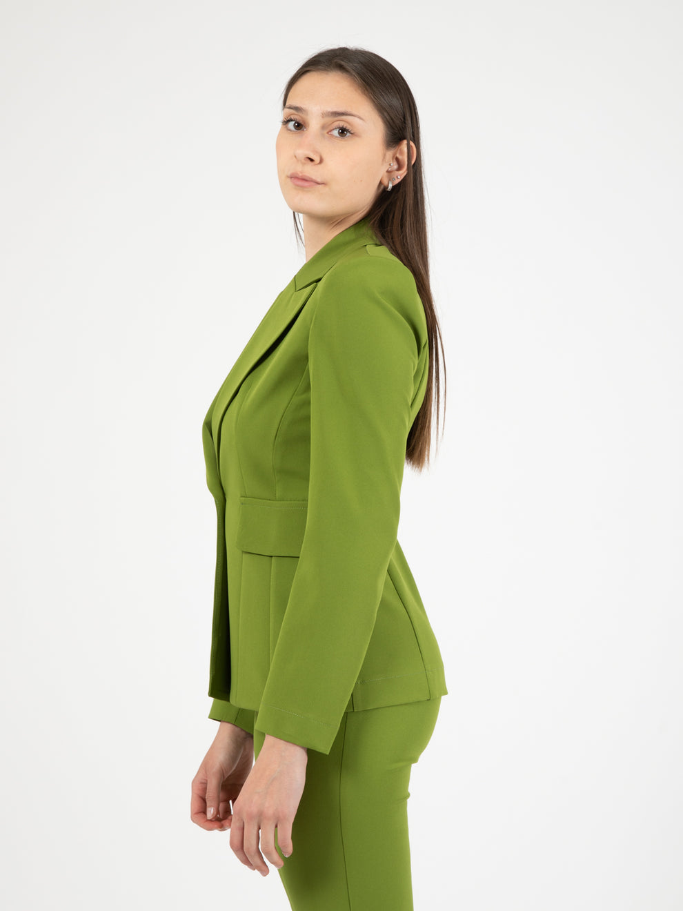 Blazer monopetto avvitato verde