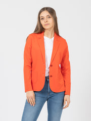 STIMM - Blazer morbido in maglia arancione
