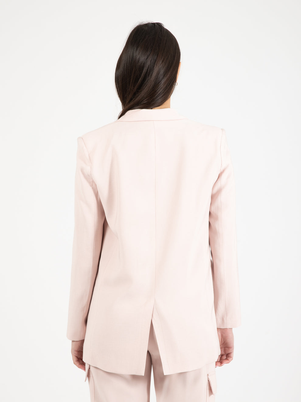 Blazer over viscosa rosa