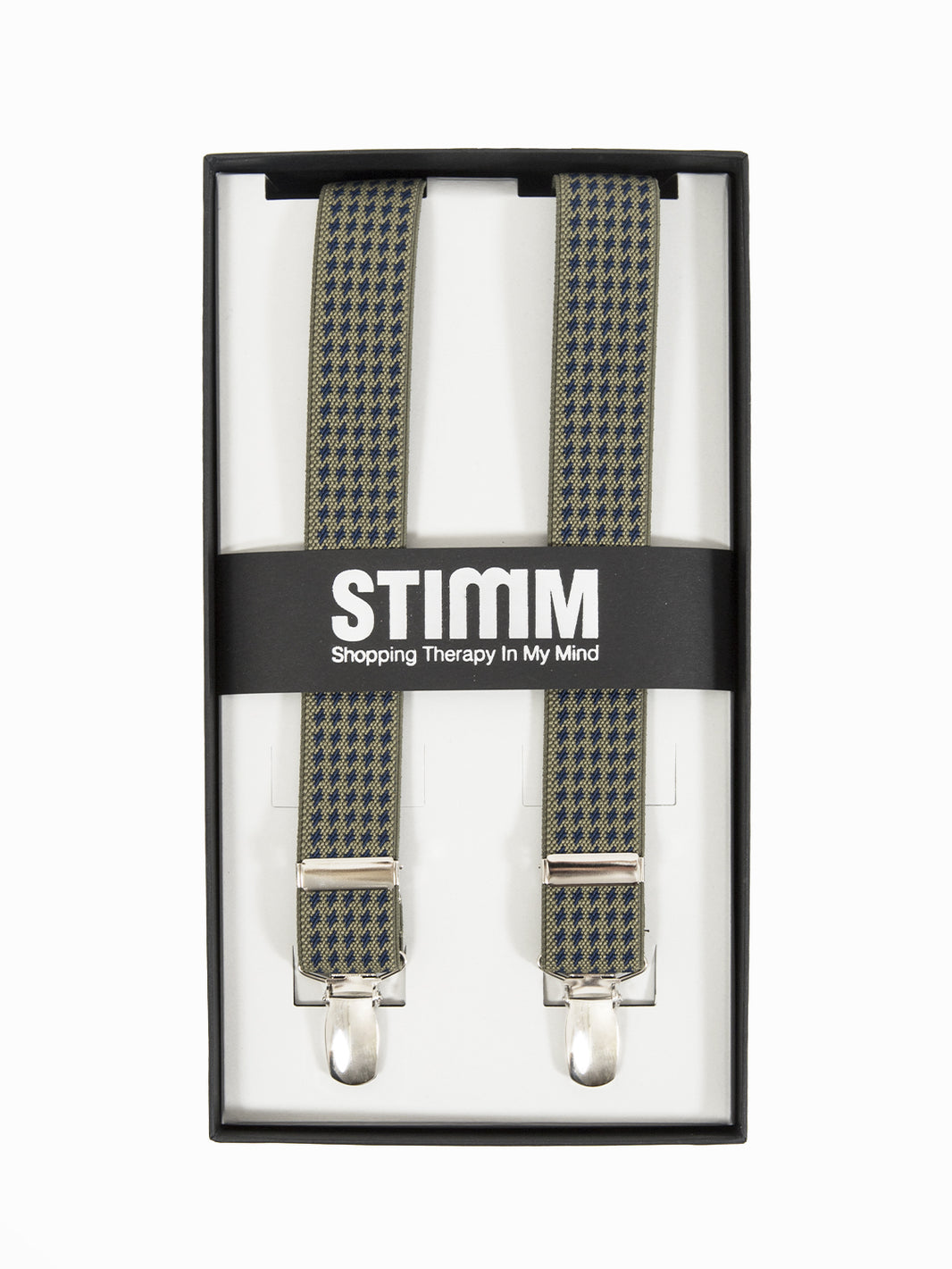 Beige/blue braces