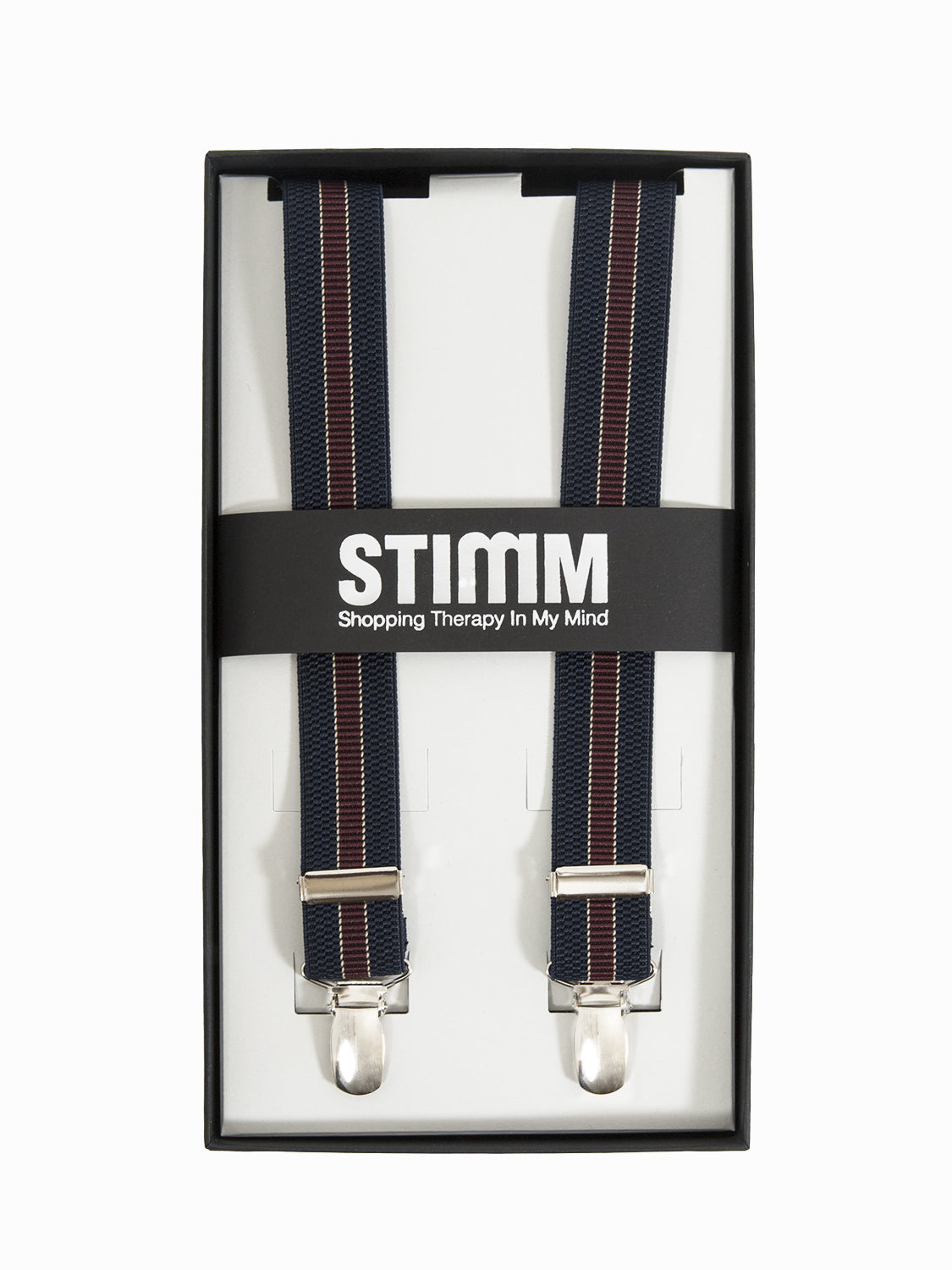 Bretelle regimental blu / bordeaux