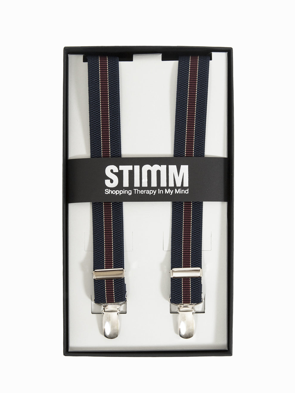 Bretelle regimental blu / bordeaux