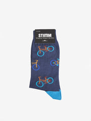 STIMM - Calzini fantasia biciclette avio / celeste