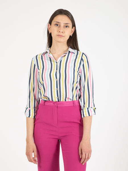 Camicia Ienna a righe multicolor