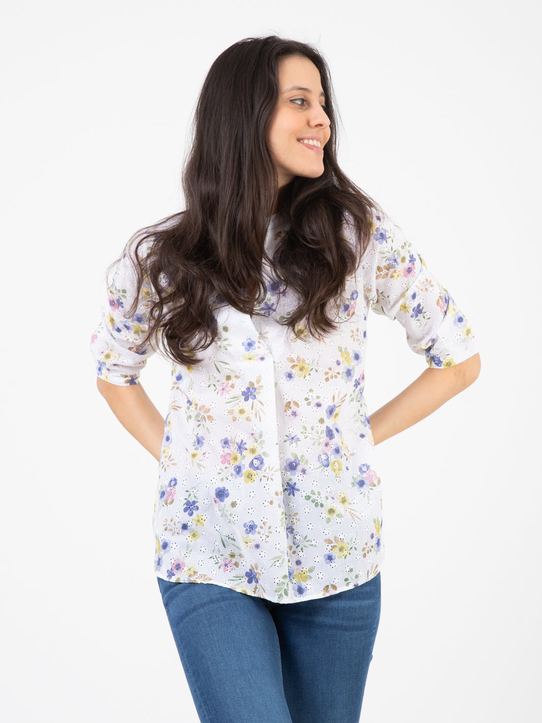 Camicia Ilde San Gallo glicine