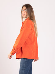 STIMM - Camicia in velluto a costine arancio