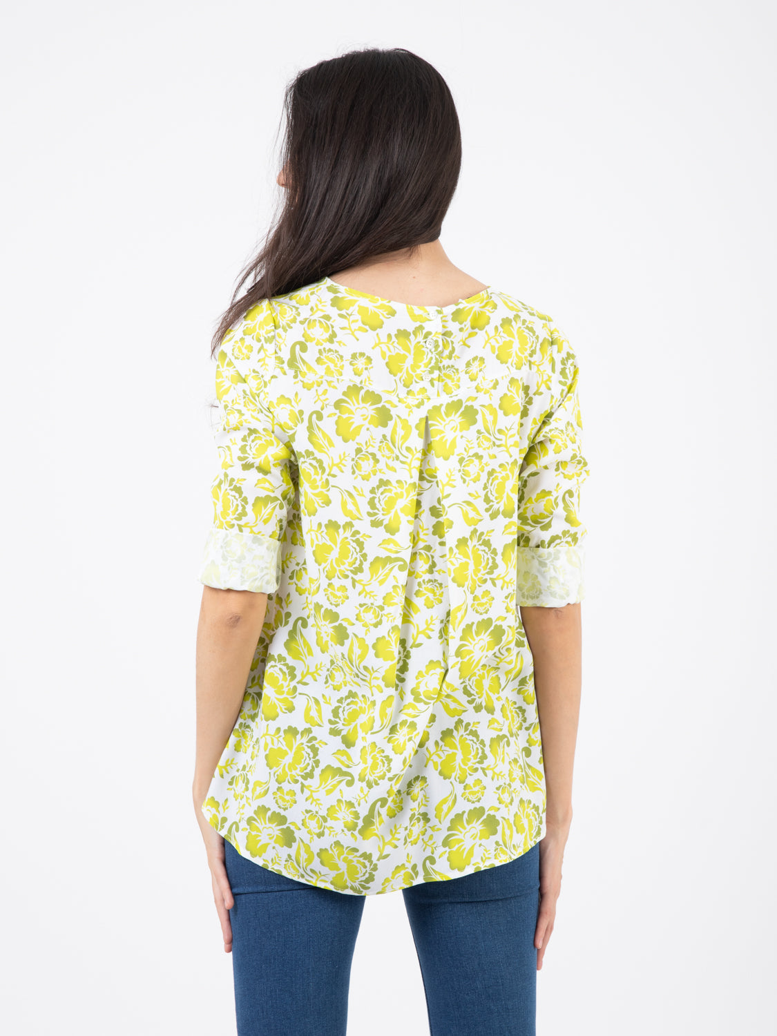 Innocenza shirt green floral print