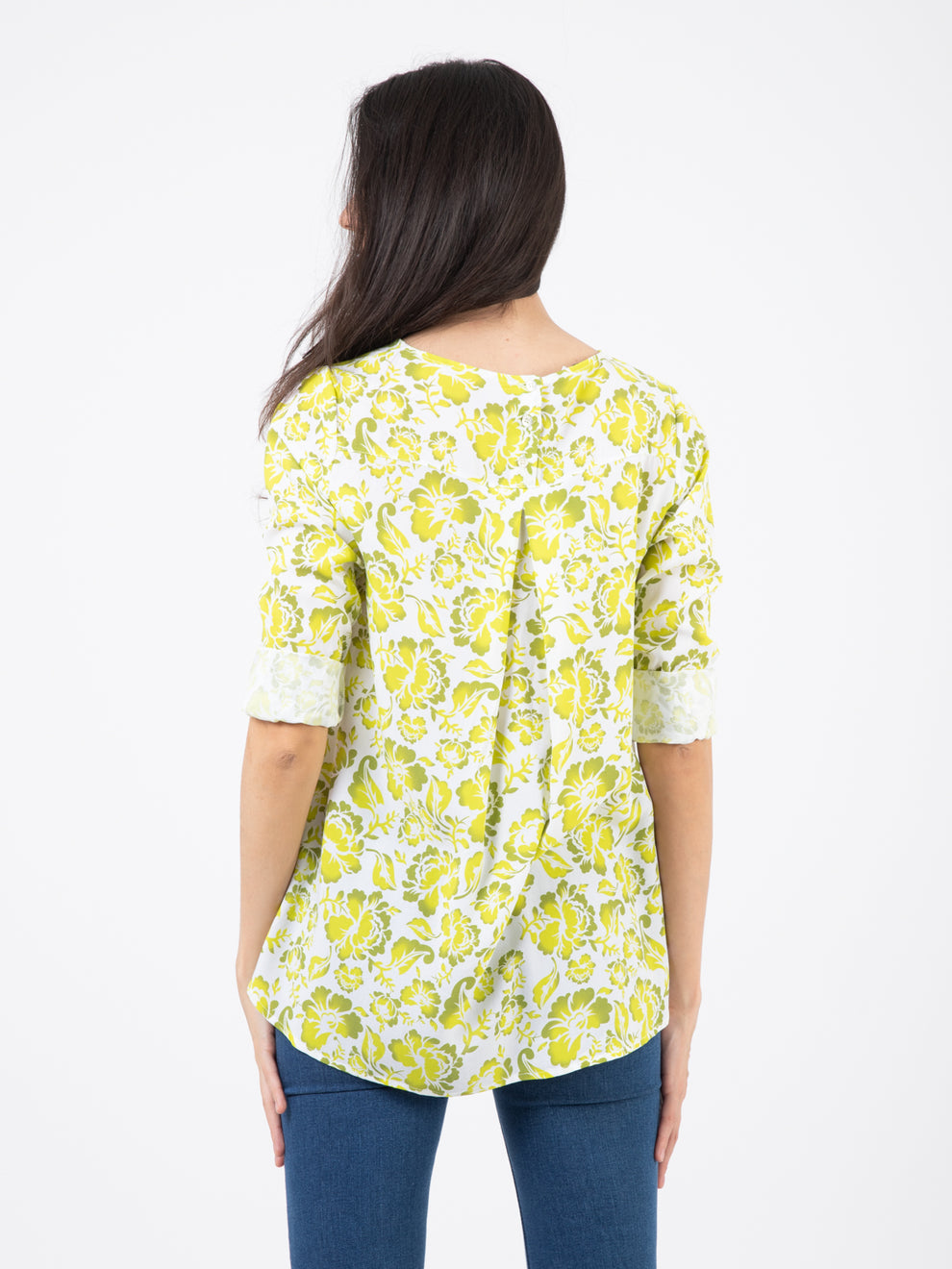Innocenza shirt green floral print