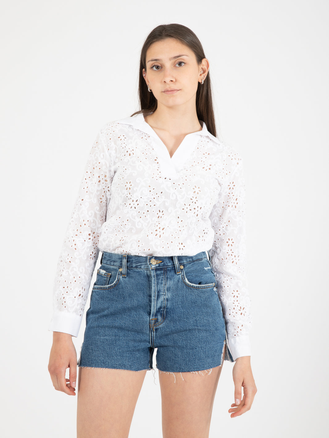 Camicia Iole San Gallo bianca