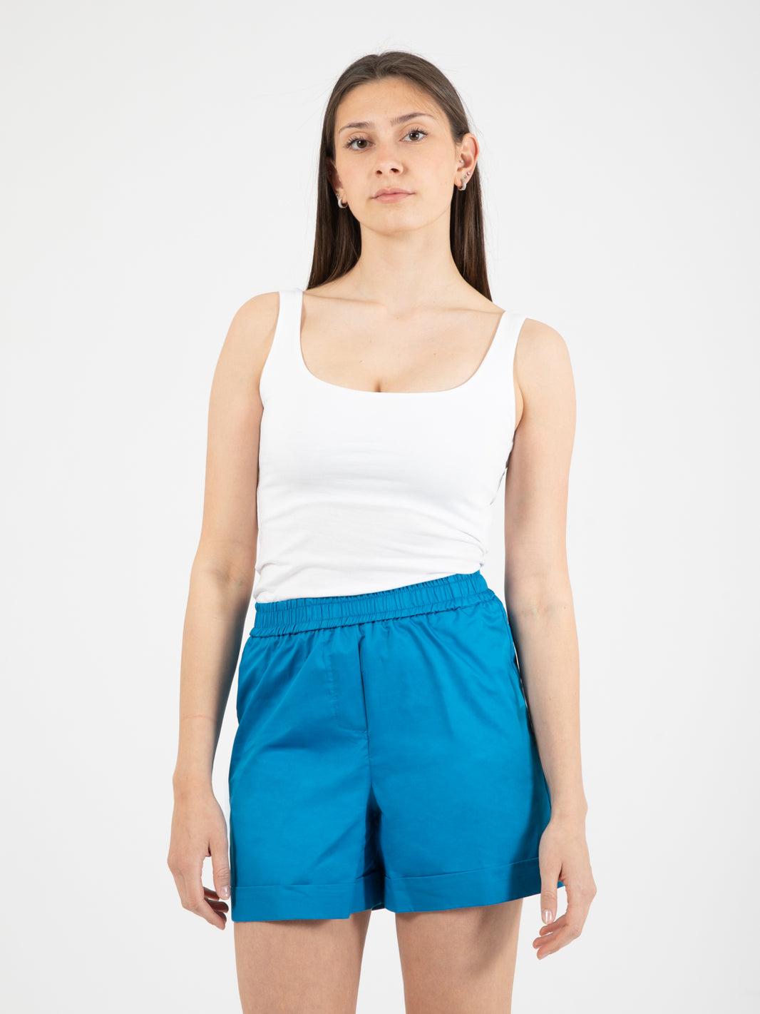 White cotton tank top