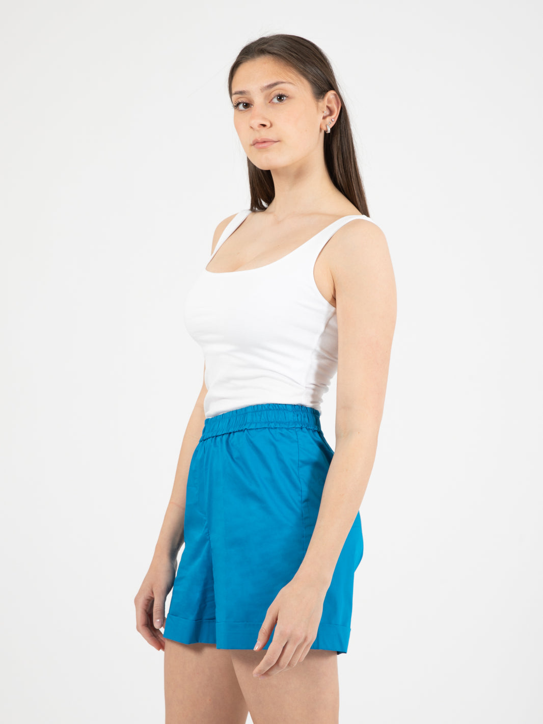 White cotton tank top