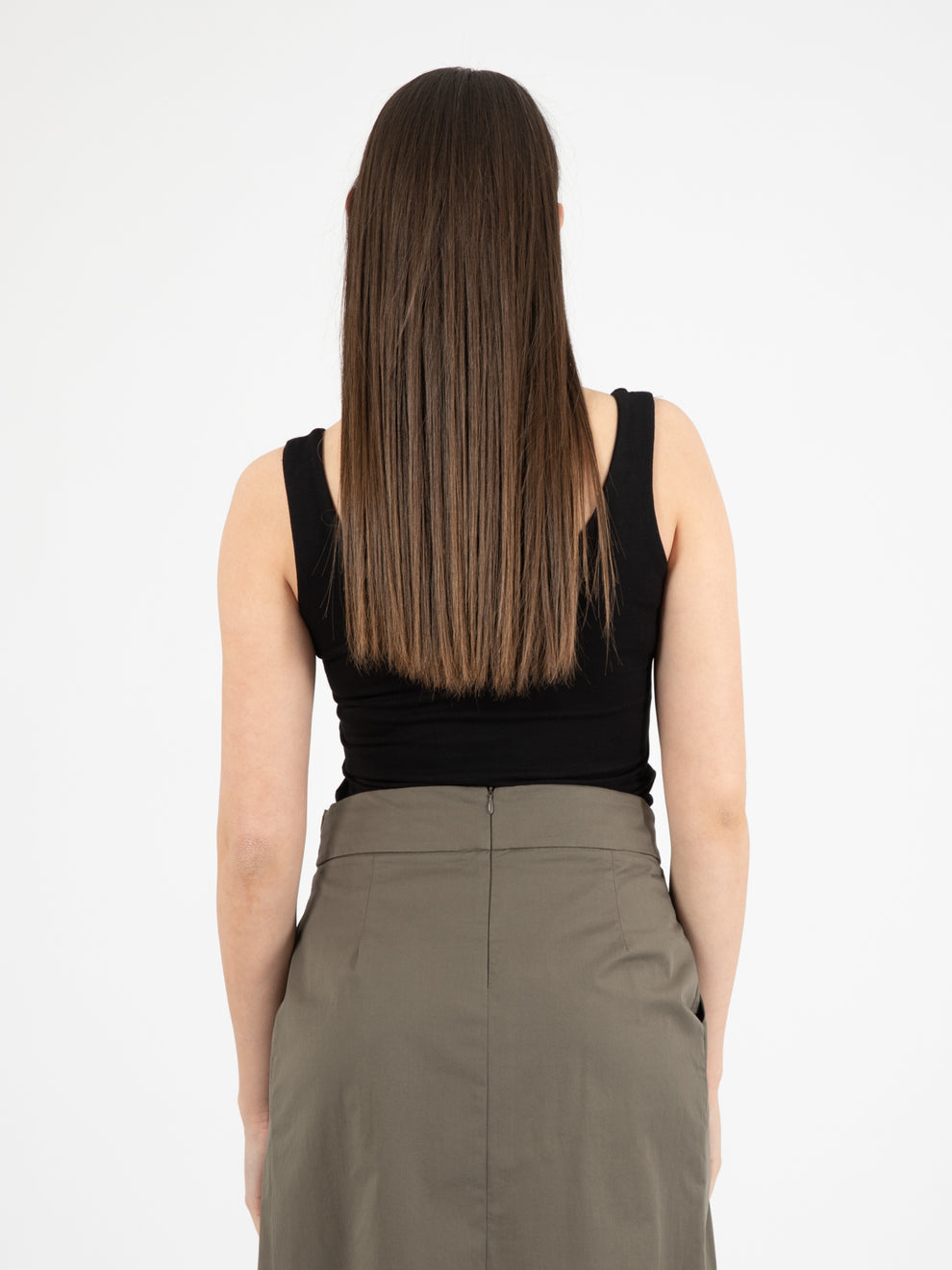 Black cotton tank top