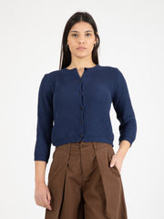 STIMM - Cardigan Crop blu