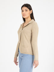 STIMM - Cardigan in maglia beige