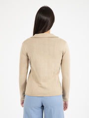 STIMM - Cardigan in maglia beige