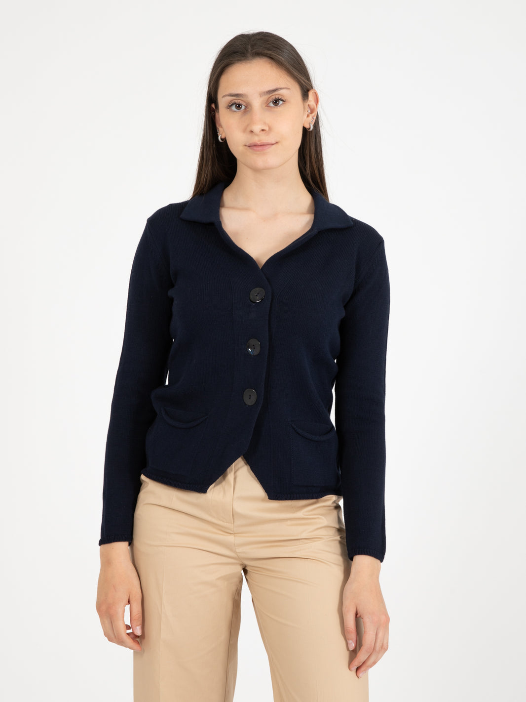 Blue Knit Cardigan