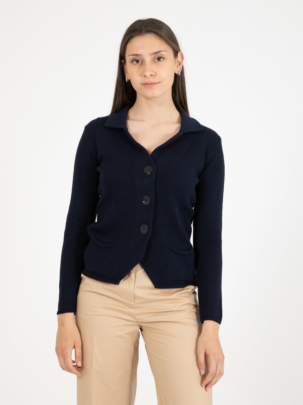 Blue Knit Cardigan