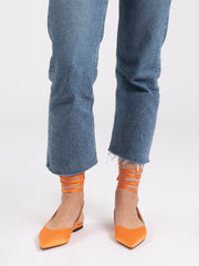 STIMM - Chanel arancioni con lacci alla caviglia