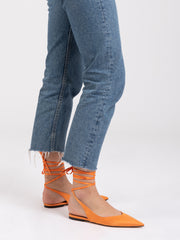 STIMM - Chanel arancioni con lacci alla caviglia