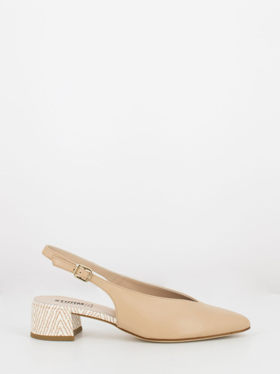 Chanel crema con tacco in fantasia