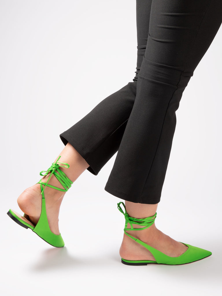 STIMM - Chanel verdi con lacci alla caviglia