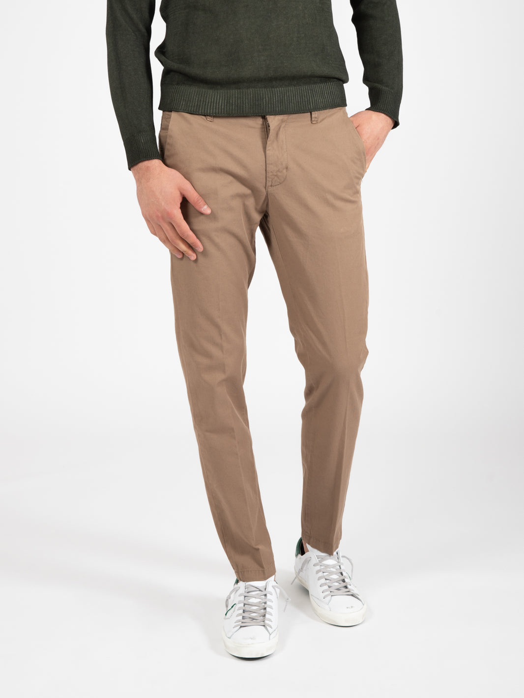 Chino misto lino khaki