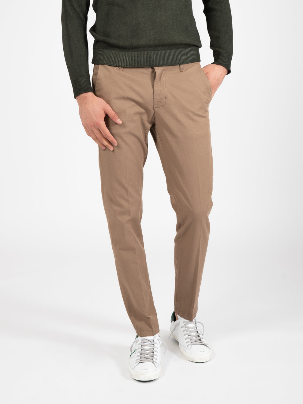 Chino misto lino khaki