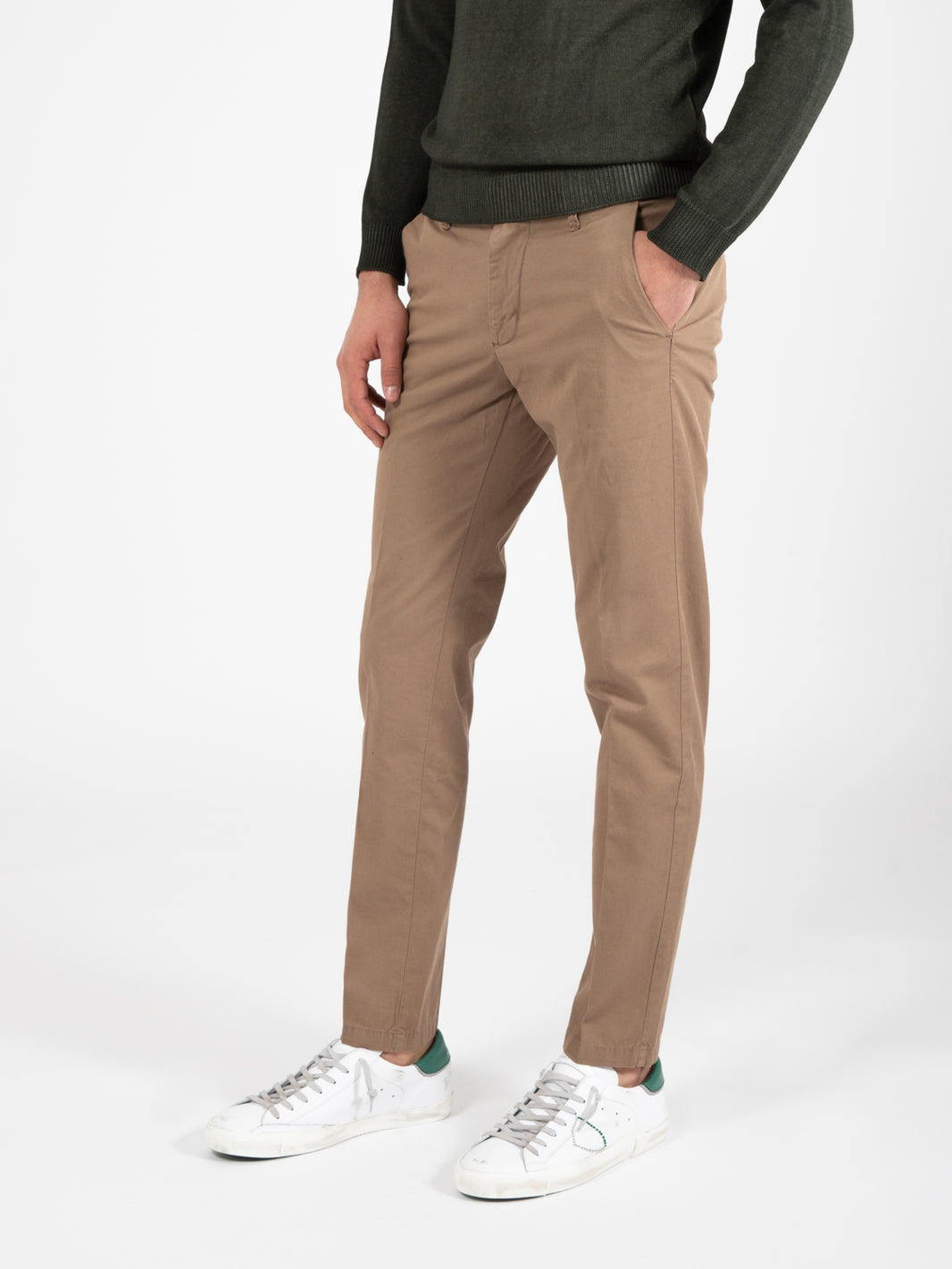 Chino misto lino khaki